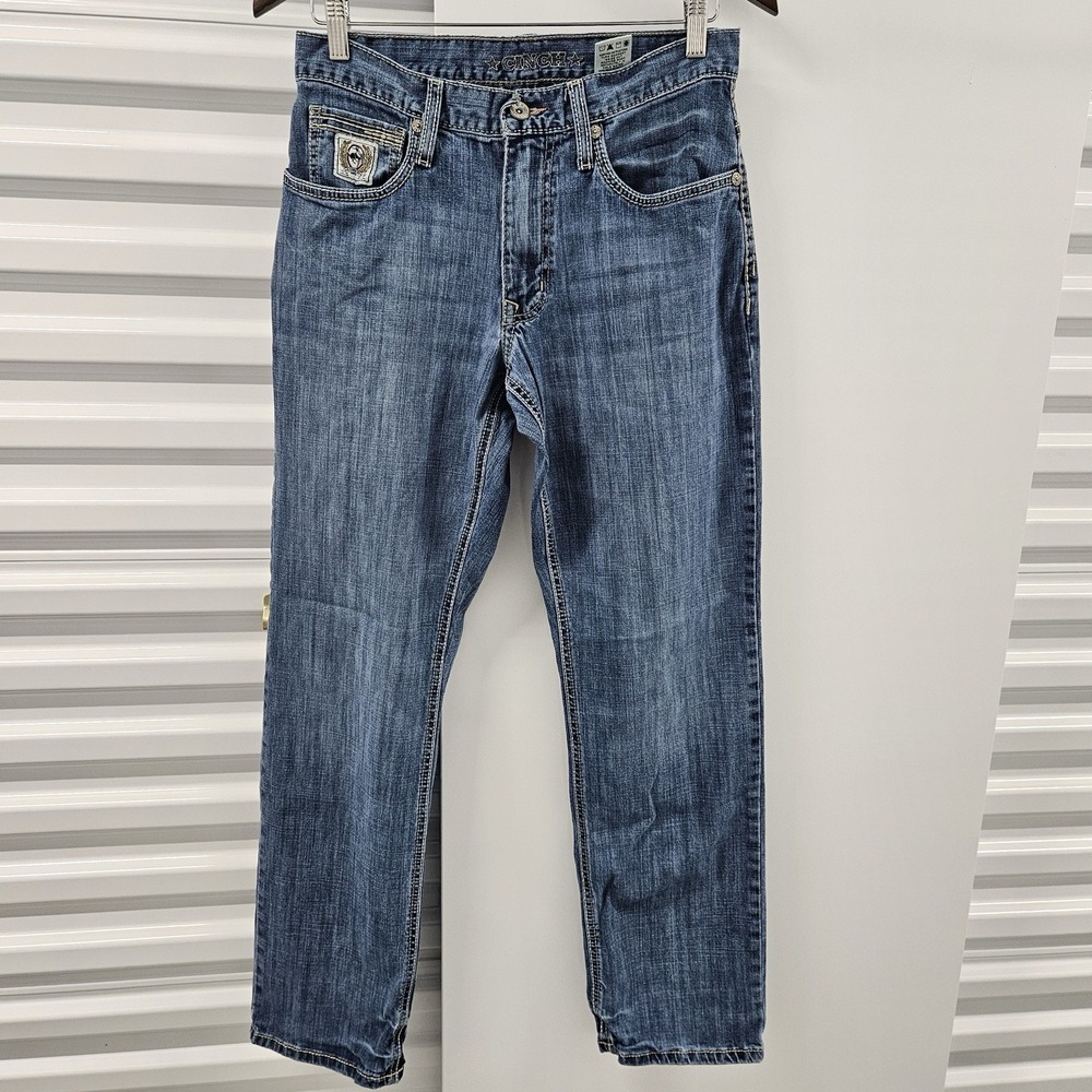 Cinch Mens Jeans 30x31 Medium Wash Straight Western Cowboy Denim Mexico